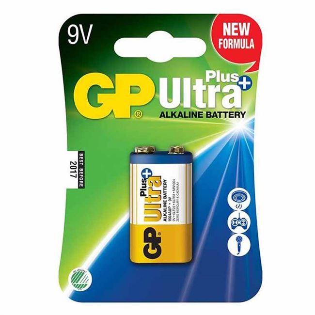 Batteri GP Ultra Plus 9 volt 1 stk.