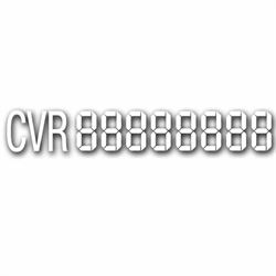 CVR skilt Digital 3,3 cm x 29 cm Hvid
